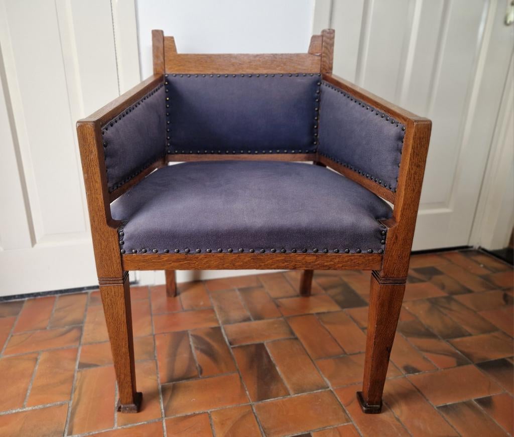 Stijlvolle Amsterdamse School of Haagse School stoel, Ophalen