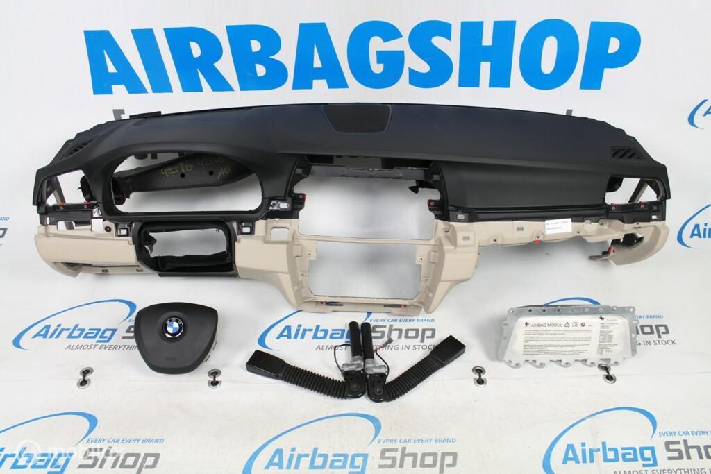 Airbag set - Dashboard beige speaker BMW 5 serie F10, Gebruikt, Ophalen of Verzenden