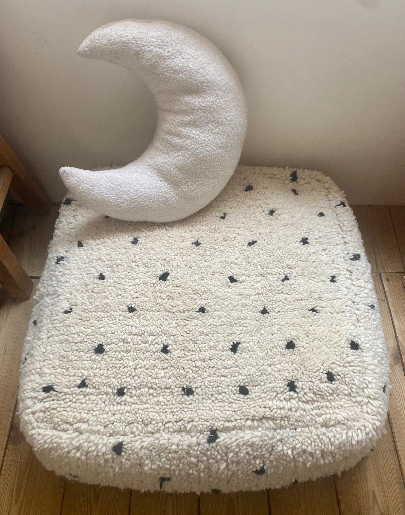 Marokkaanse wollen poef | Vierkant, Ophalen, Vierkant, Bohemian, 75 tot 100 cm