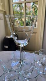 Gegraveerde glazen lelietje-van-dalen 19 stuks, Ophalen of Verzenden