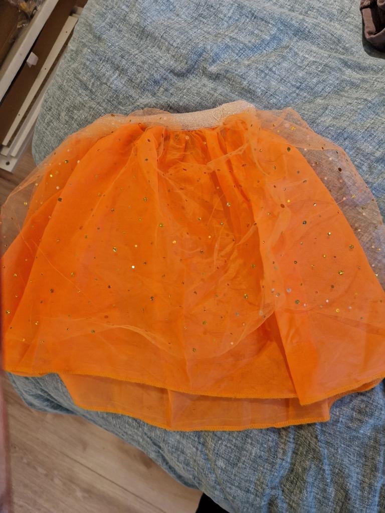 Oranje tule rokje met glitters - Phonicons, Gebruikt, Ophalen of Verzenden, Jurk of Rok, Phonicons
