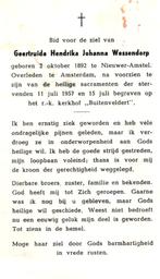 Wessendorp Geertr. H. J. Nieuwer-Amstel 1892-1957 Amsterdam, Ophalen of Verzenden