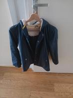 Gevoerde regenjas blauw hema 134 140, Gebruikt, Jongen of Meisje, Ophalen of Verzenden, Hema