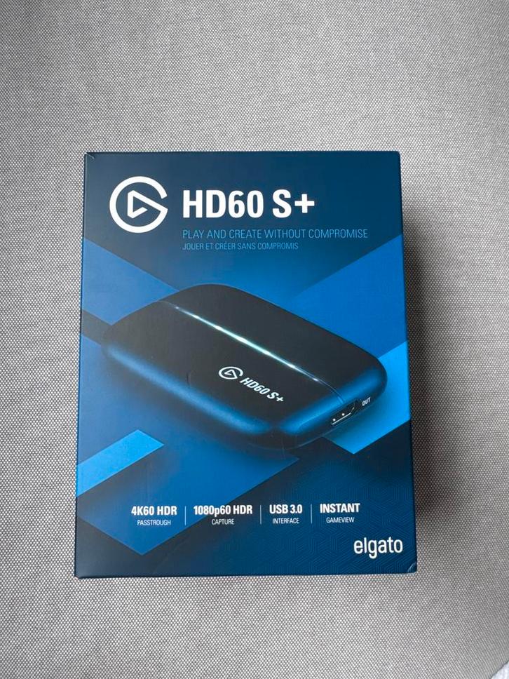 Elgato HD60 S+ Capture Card - 4K60 HDR Passthrough, Computers en Software, Capture cards, Zo goed als nieuw, Ophalen of Verzenden