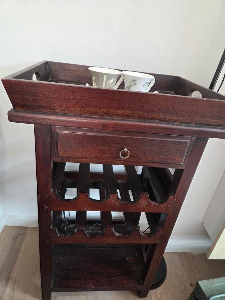 Drankkast, Huis en Inrichting, Ophalen of Verzenden, Gebruikt, Hout, Minder dan 50 cm