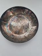 Antieke verzilverde schaal met bloemmotief, Antiek en Kunst, Ophalen of Verzenden