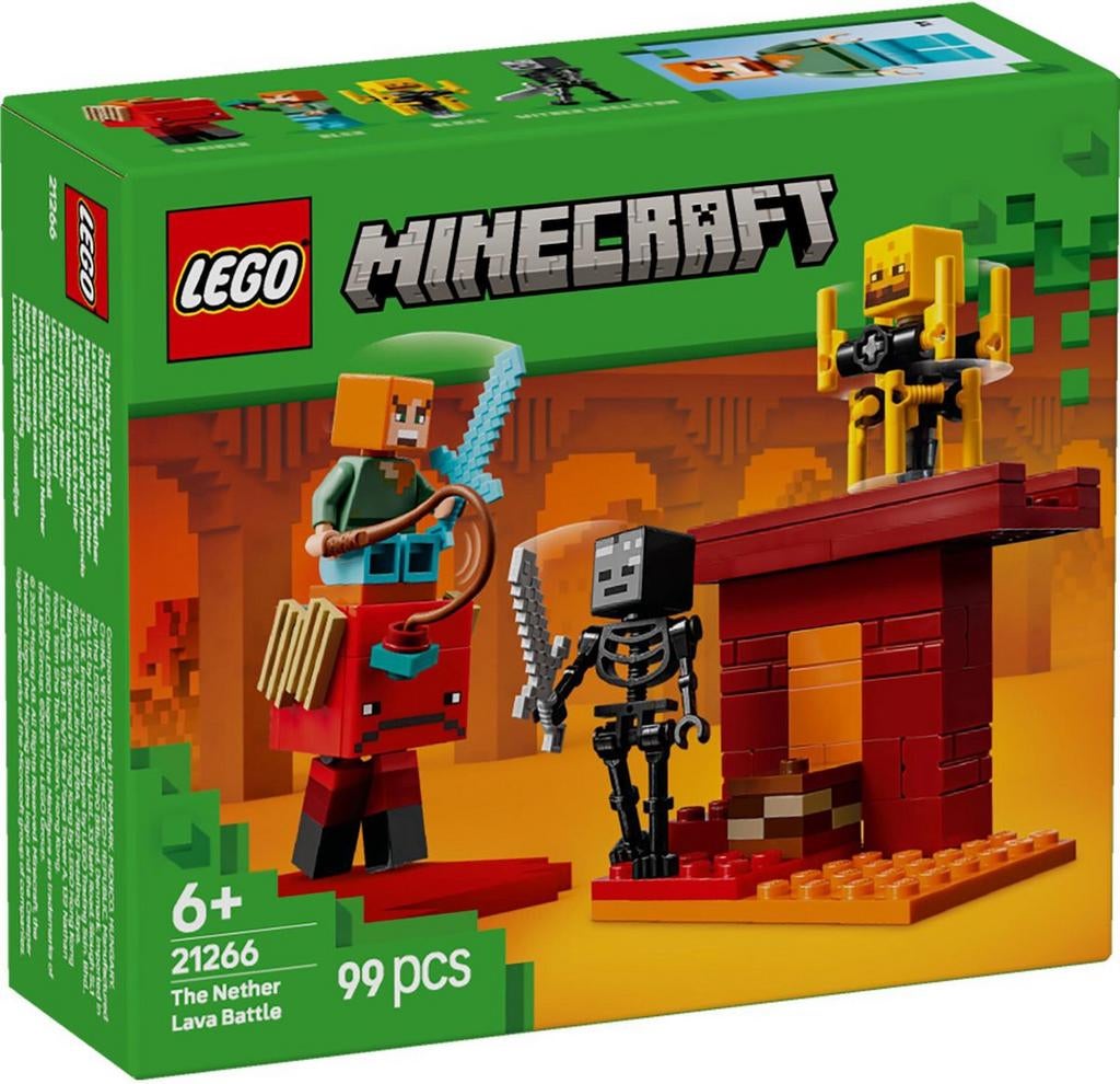 40% Korting op Minecraft 21266 De lavastrijd in de Nether, Minecraft, Lego, Nieuw, Ophalen of Verzenden