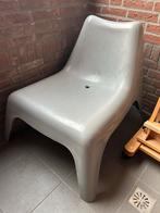 Ikea Vago Grijze kunststof stoel binnen/buiten, Ophalen, Kunststof, Gebruikt, Eén