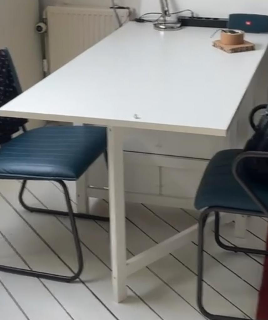 IKEA Norden klaptafel wit - Compact en functioneel, Ophalen, Gebruikt, 100 tot 150 cm, 50 tot 100 cm