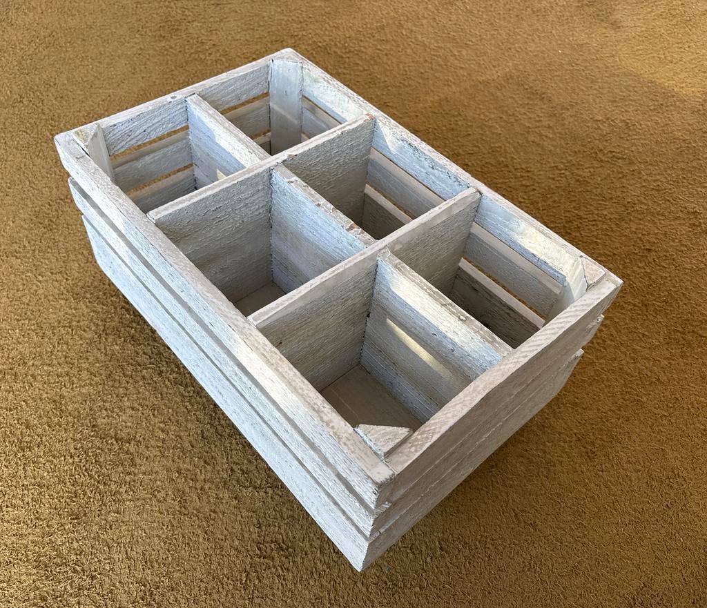 Wijnkrat wit hout, Gebruikt, 5 tot 15 flessen, Ophalen of Verzenden, Minder dan 50 cm