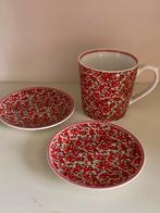 Laura Ashley stockbridge bordjes petit four mok XL, Huis en Inrichting, Ophalen of Verzenden, Zo goed als nieuw, Overige stijlen