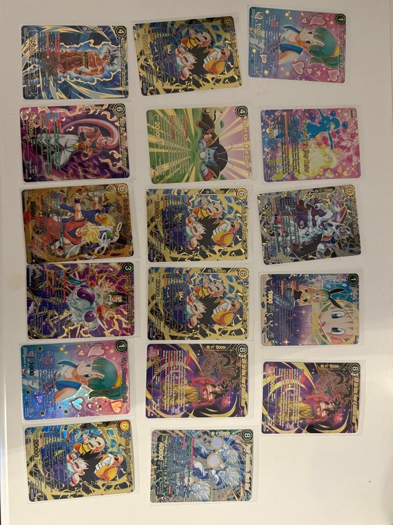 Dragon Ball BT30 17X Kaarten - Zeldzame Collectie, Ophalen of Verzenden, Zo goed als nieuw, Meerdere kaarten, Foil