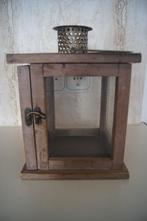 Lantaarn, Huis en Inrichting, Woonaccessoires | Kandelaars en Kaarsen, Ophalen of Verzenden, Zo goed als nieuw, Metaal, Bruin