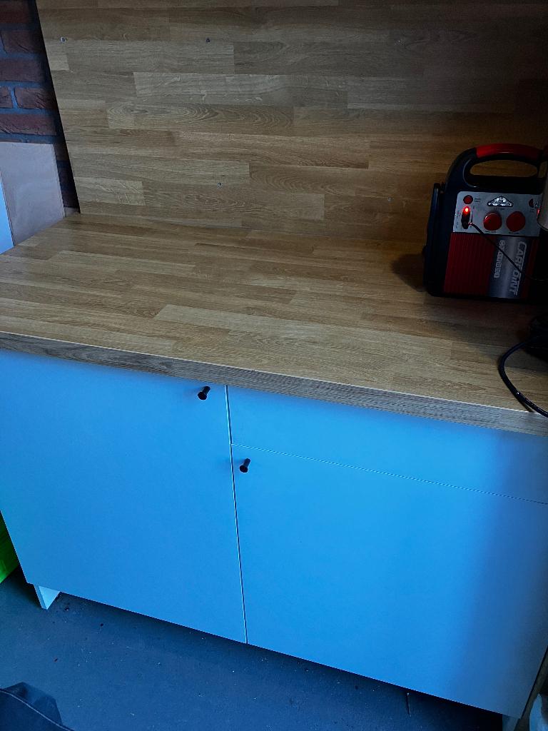 Ikea wit Keuken blok 120 x 60 cm, met blad, Ophalen, Gebruikt, 100 tot 150 cm, Wit