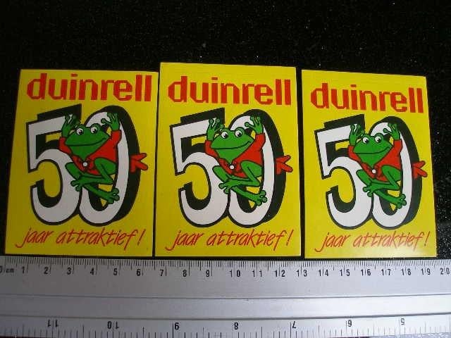 3x sticker duinrell 50 jaar attraktief! logo kikker, Verzenden, Zo goed als nieuw, Bedrijf of Vereniging