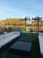 Four seasons Grote zwarte Wicker/rotan Tuin Hoekbank, Ophalen, Gebruikt, Meer dan 8 zitplaatsen, Loungeset