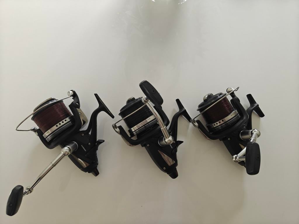 3 Shimano XT-A Long Cast B-Baitrunners, Watersport en Boten, Hengelsport | Karpervissen, Ophalen of Verzenden, Gebruikt, Molen