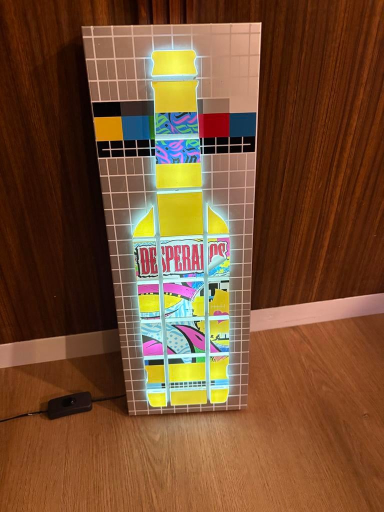 Desperados Lichtreclame - Uniek Decoratiestuk, Ophalen of Verzenden, Zo goed als nieuw, Lichtbak of (neon) lamp