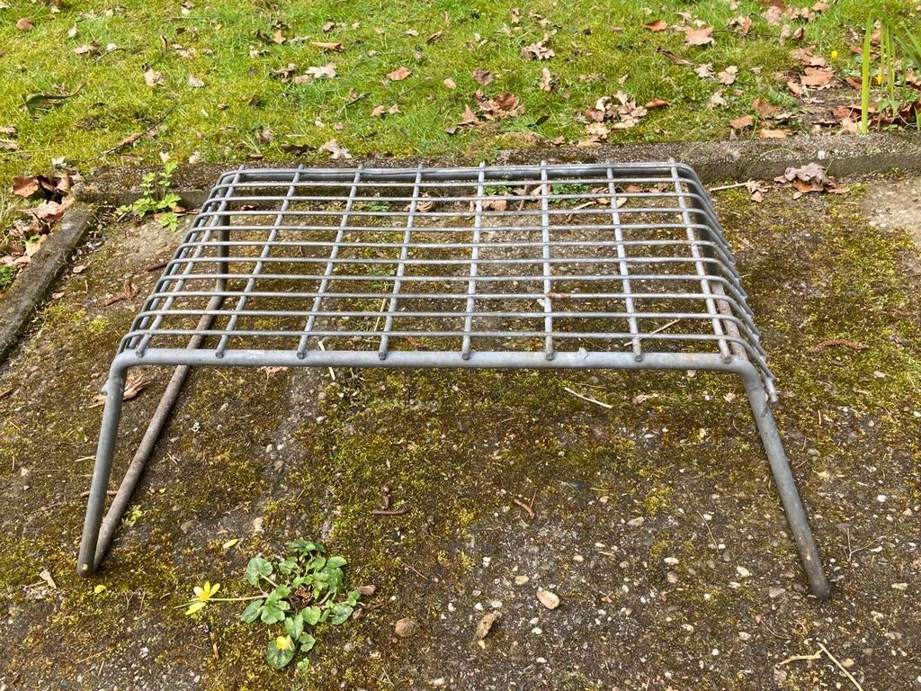 Metalen opstap voor caravan  2 maal, Ophalen, Gebruikt, Campingmeubel-accessoire