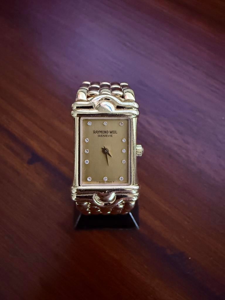 Raymond Weil dames horloge Gold Plated!, Overige merken, Staal, Gebruikt, Polshorloge