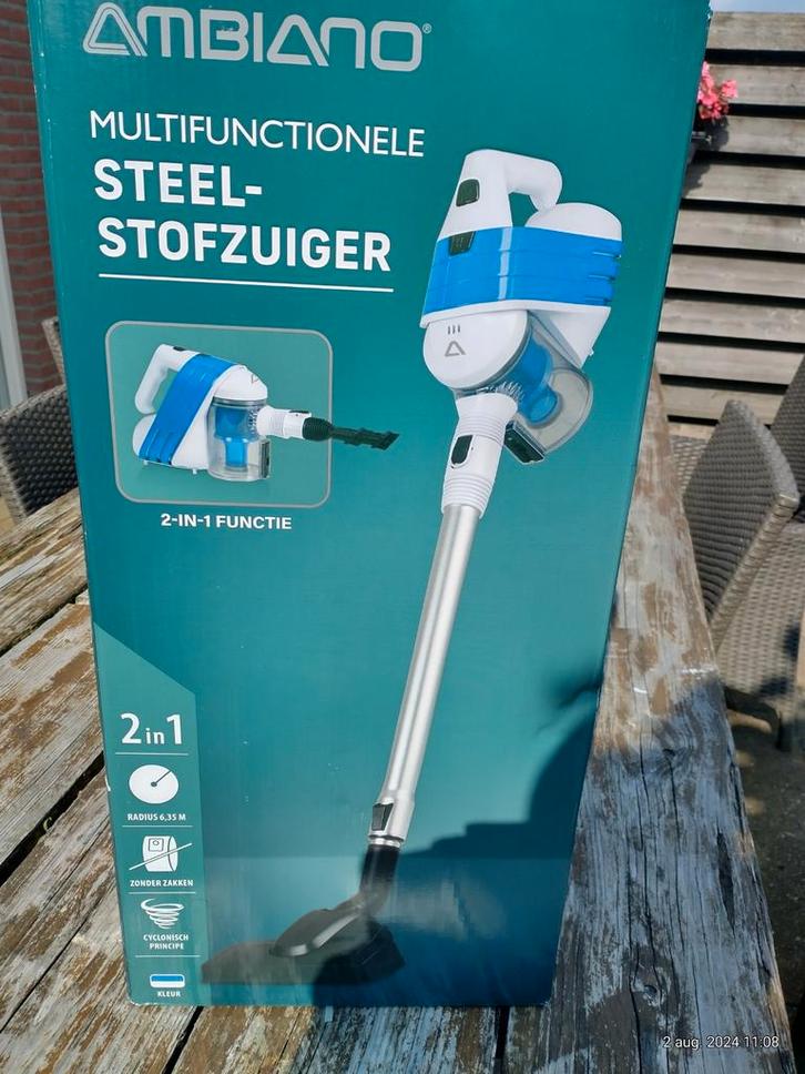 Ambiano Multifunctionele Steelstofzuiger 2-in-1, Witgoed en Apparatuur, Stofzuigers, Nieuw, Stofzuiger, Minder dan 1200 watt, Reservoir