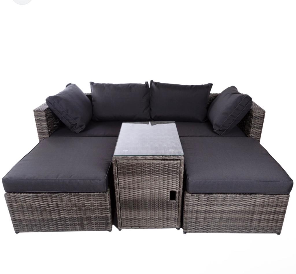 Tuinset, Tuin en Terras, Tuinsets en Loungesets, Ophalen, 4 zitplaatsen, Zo goed als nieuw, Loungeset