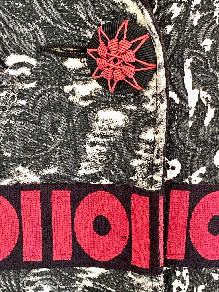 J492 101 Idees maat 40=M tussenjas jas trenchcoat zwart/wit, Maat 38/40 (M), Zwart, Ophalen of Verzenden, Zo goed als nieuw