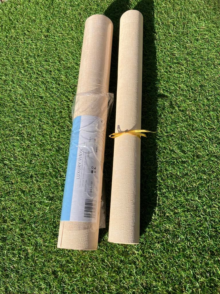 Vinyl behang 1,5 rol, Ophalen of Verzenden, Minder dan 10 m², Beige