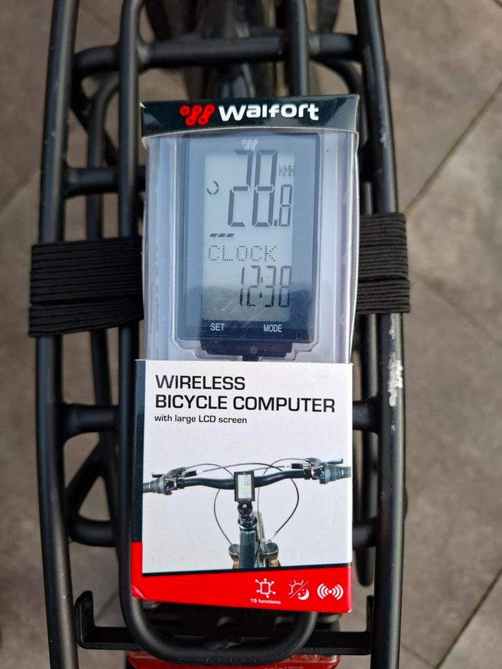 Walfort Draadloze Fietscomputer - Nieuw in Doos, Fietsen en Brommers, Fietsaccessoires | Fietscomputers, Nieuw, Draadloos, Snelheidssensor