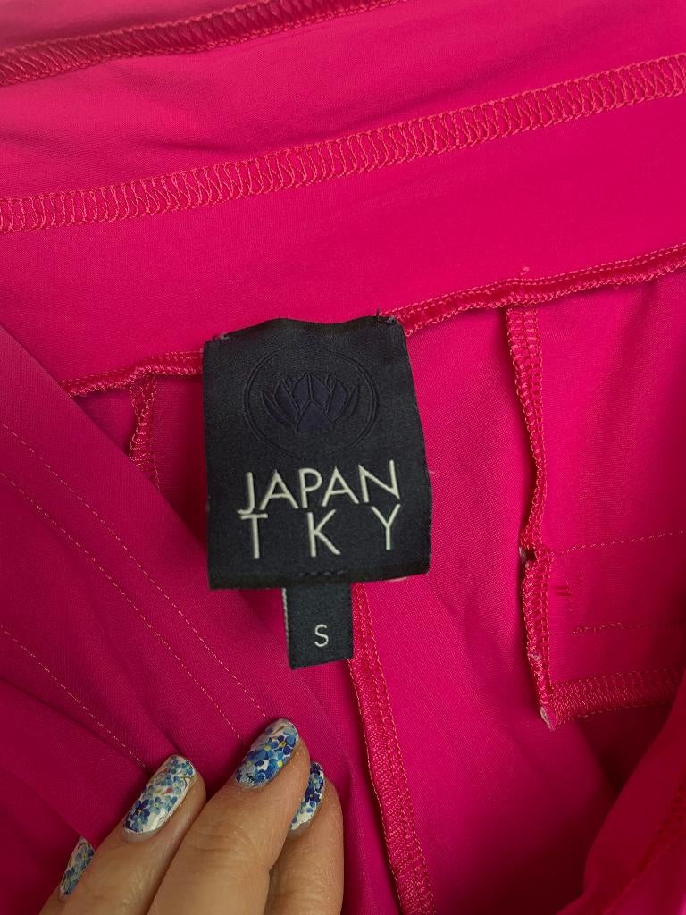 Japan TKY travelstof broek S high waist slim fit ceintuur, Japan TKY, Leidsevaartweg 1, 2106NA Heemstede, Ophalen of Verzenden