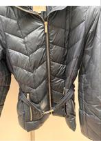 Michael Kors Zwarte Gewatteerde Jas met Riem - Maat L, Ophalen of Verzenden, Zo goed als nieuw, Maat 42/44 (L), Zwart