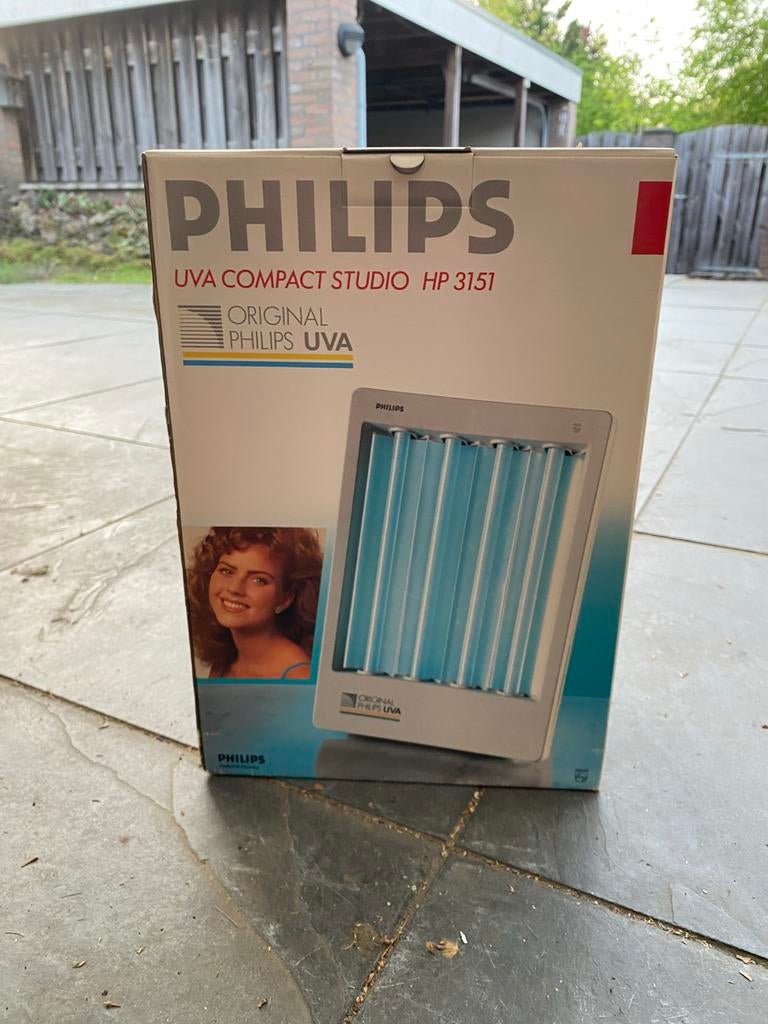 Philips UVA Compact Studio HP 3151 Gezichtsbruiner, Ophalen of Verzenden, Zo goed als nieuw, Gezichtsbruiner, Minder dan 10 lampen
