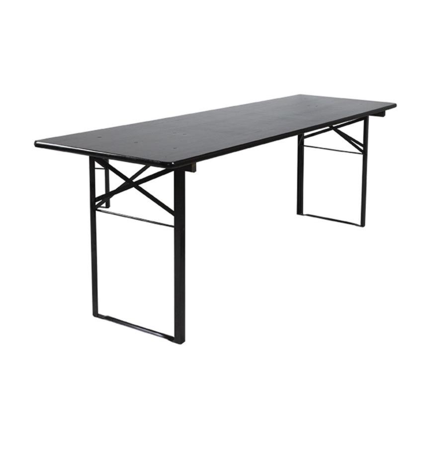 Zwarte Maximavida biertafel (200x70 cm), Ophalen, Gebruikt, 50 tot 100 cm, Industrieel