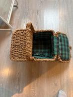 Rotan picknickmand met geruite voering, Hobby en Vrije tijd, Picknickmanden, Ophalen, Gebruikt, Zonder inhoud