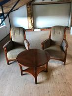 Set 2 fauteuils Schuitema Jugendstil Art Deco Nouveau, Gebruikt, 75 tot 100 cm, Ophalen of Verzenden, Nvt