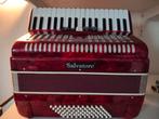 Bijna nieuwe Salvatore accordeon 72 bassen, Overige merken, Met riemen, 72-bas, Nieuw