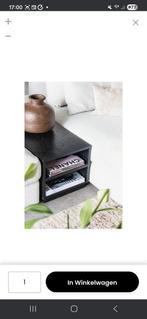 Luxe salontafel van zwart eikenfineer, Ophalen of Verzenden, Minder dan 10 m²