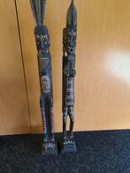 Houtsnijwerk Papagaai & 2 Indiaanse Poppen, Ophalen