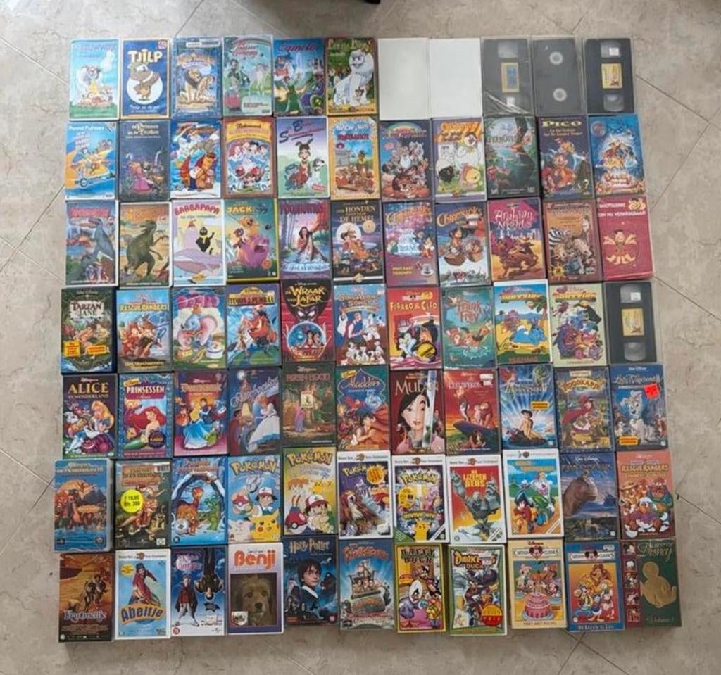 Grote VHS-collectie: Disney, Pokémon, Barbapapa & meer!, Cd's en Dvd's, VHS | Kinderen en Jeugd, Gebruikt, Tekenfilm, Alle leeftijden