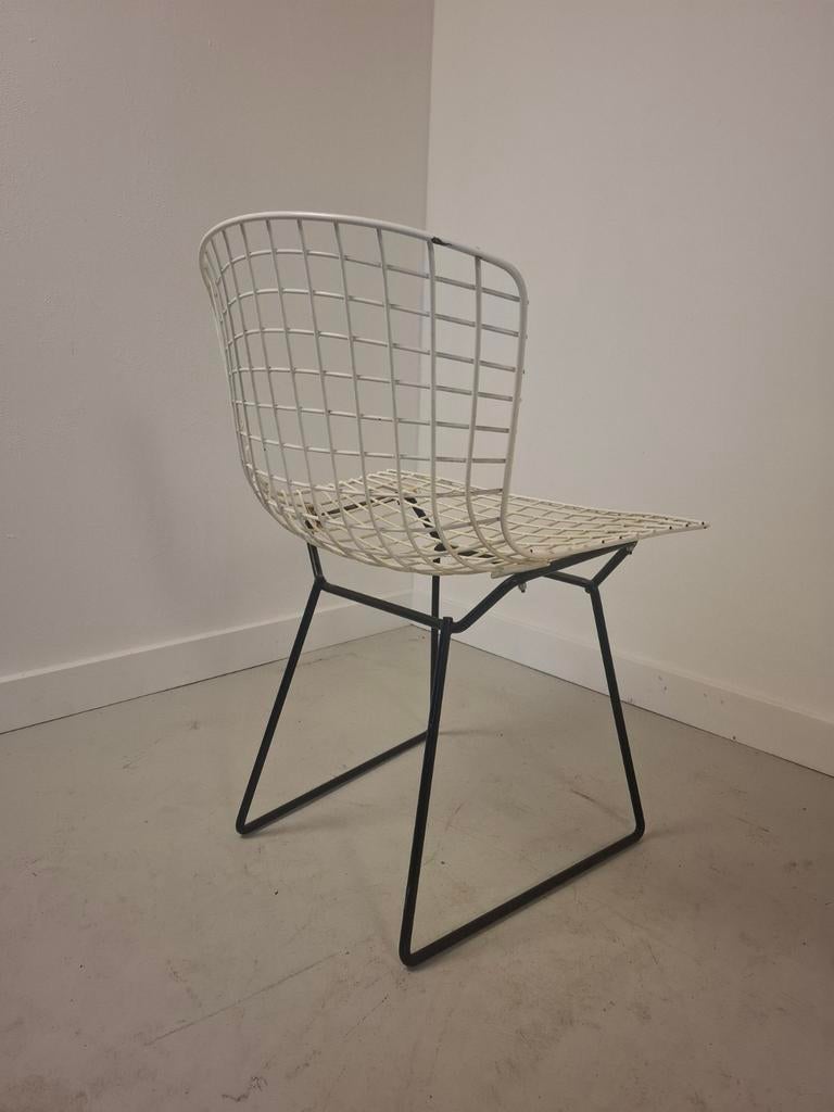 Vintage design stoel Bertoia Knoll model 420, Huis en Inrichting, Stoelen, Ophalen, Gebruikt, Zwart, Eén