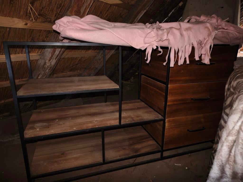 Dressoir Leen Bakker goede kwaliteit, Huis en Inrichting, Ophalen, Gebruikt, 100 tot 150 cm, Mangohout en stijl