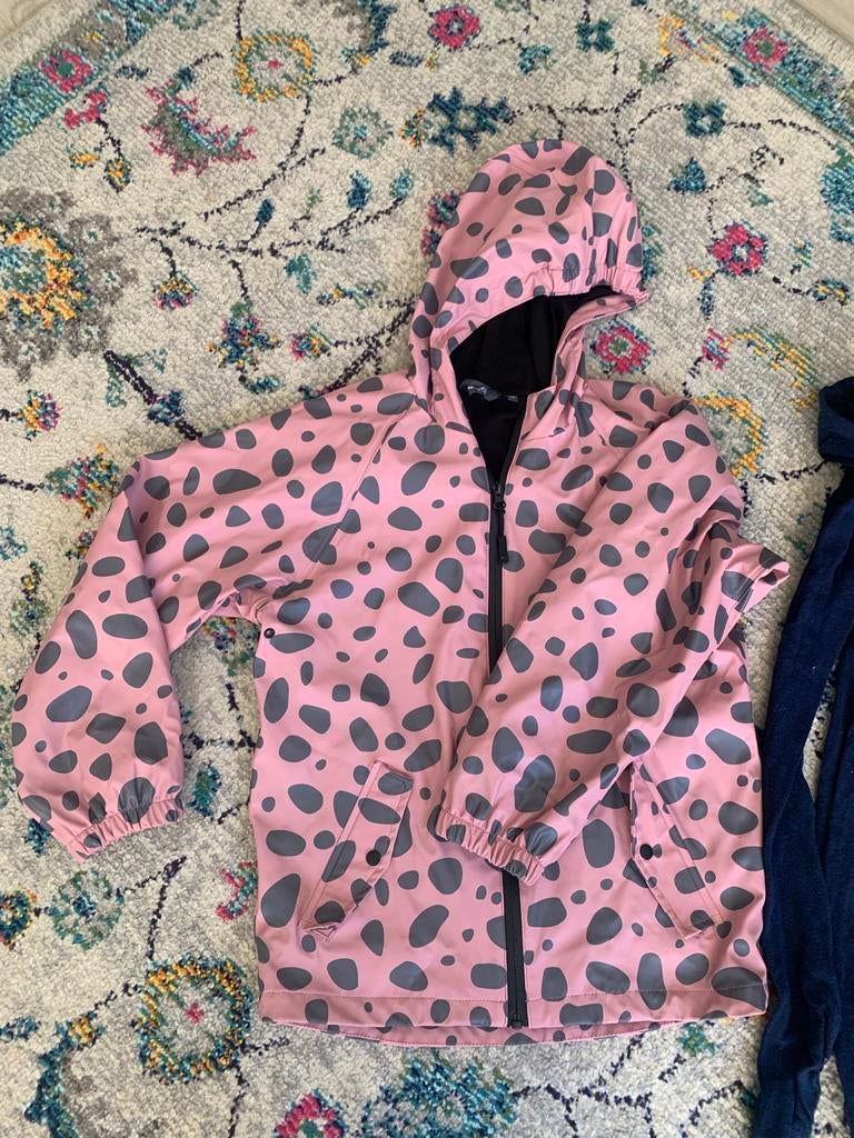 Mountain Peak regenjas roze met stippen maat 140, Kinderen en Baby's, Kinderkleding | Maat 140, Ophalen of Verzenden, Gebruikt