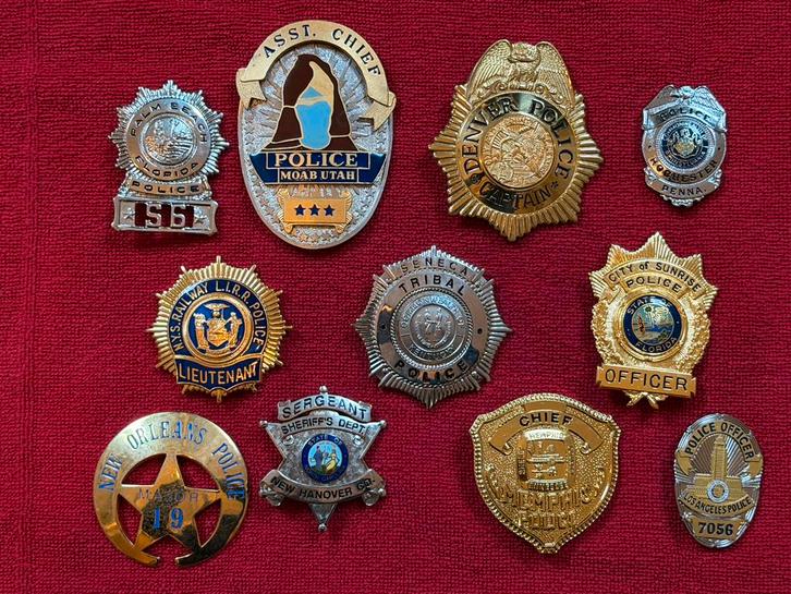 Police Badge - Brevet USA Politie Goda Goldina, Verzamelen, Militaria | Algemeen, Overige soorten, Embleem of Badge, Amerika, Ophalen of Verzenden