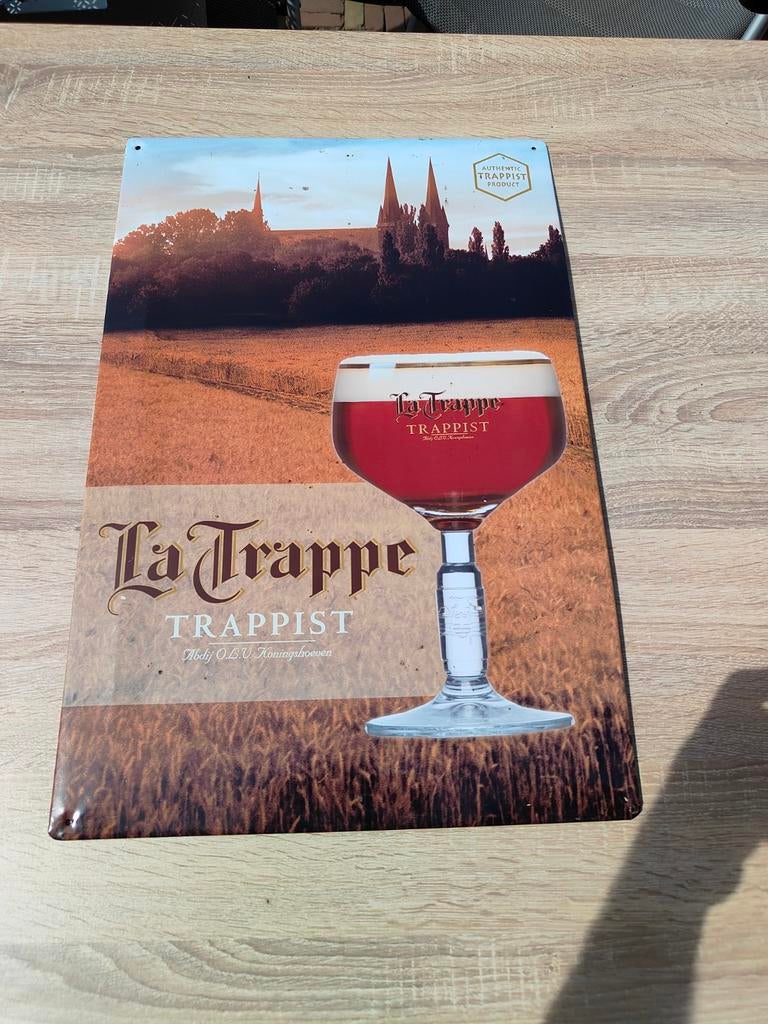 La Trappe Trappist Reclamebord - Bierbrouwerij, Ophalen of Verzenden, Gebruikt, Reclamebord