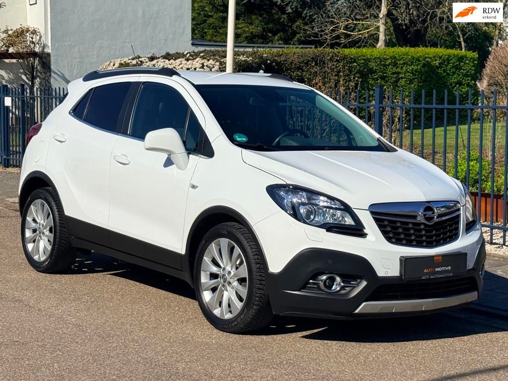 Opel MOKKA 1.4 T Edition automaat Full option!, Auto's, Opel, Gebruikt, 4 cilinders, Leder en Stof, Wit