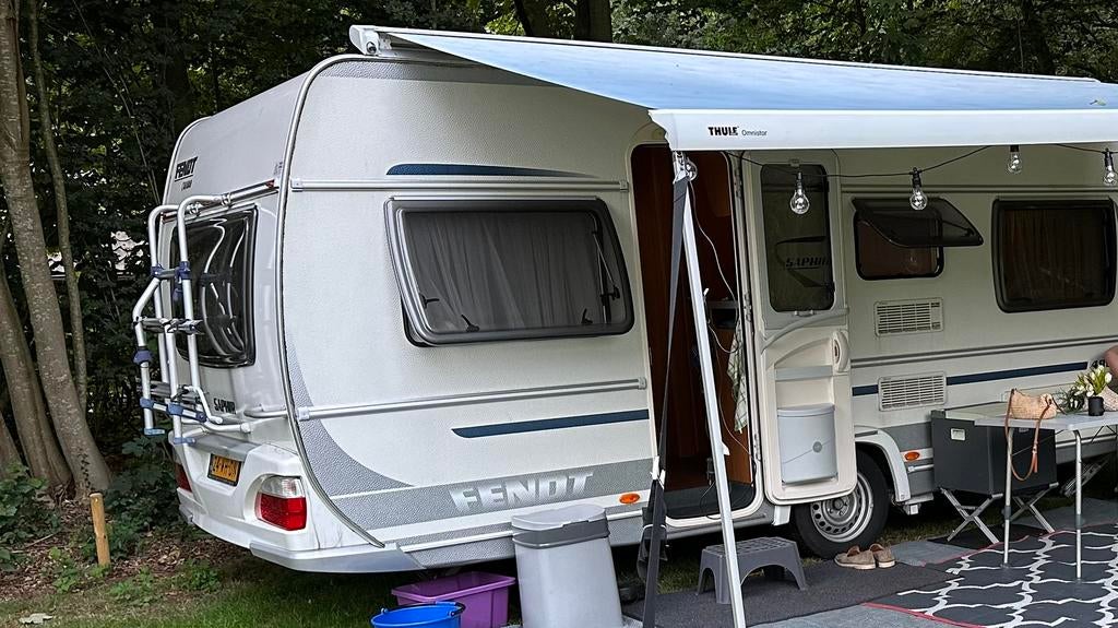 Caravan Fendt Saphir 490tf bj 2011+ mover en luifel., Rondzit, Kachel, Dwarsbed, Particulier