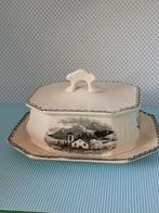 Antieke Société Ceramique Maestricht Landschap Botervloot, Ophalen of Verzenden