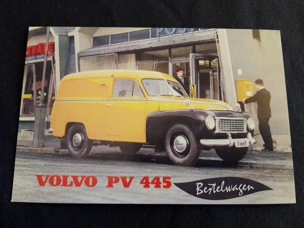 Volvo PV 445 bestelwagen 1949-60 ansichtkaart, Ophalen of Verzenden, 1940 tot 1960, Ongelopen, Voertuig