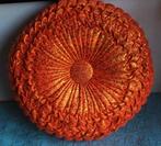 Vintage sofa pompoen kussen, Ophalen of Verzenden, Gebruikt, Oranje, Rond