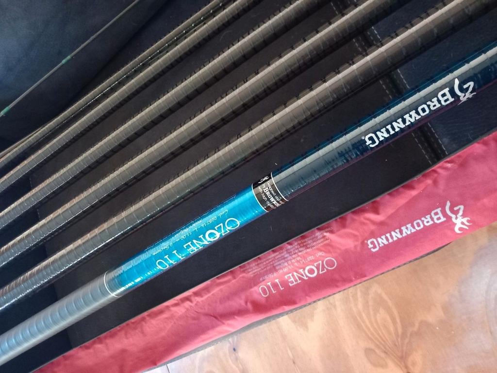 Browning Ozone vaste hengel >> 11 meter, Watersport en Boten, Ophalen of Verzenden, Zo goed als nieuw, Vaste hengel
